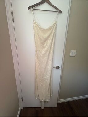 BHLDN Ivory Sequin Gown
